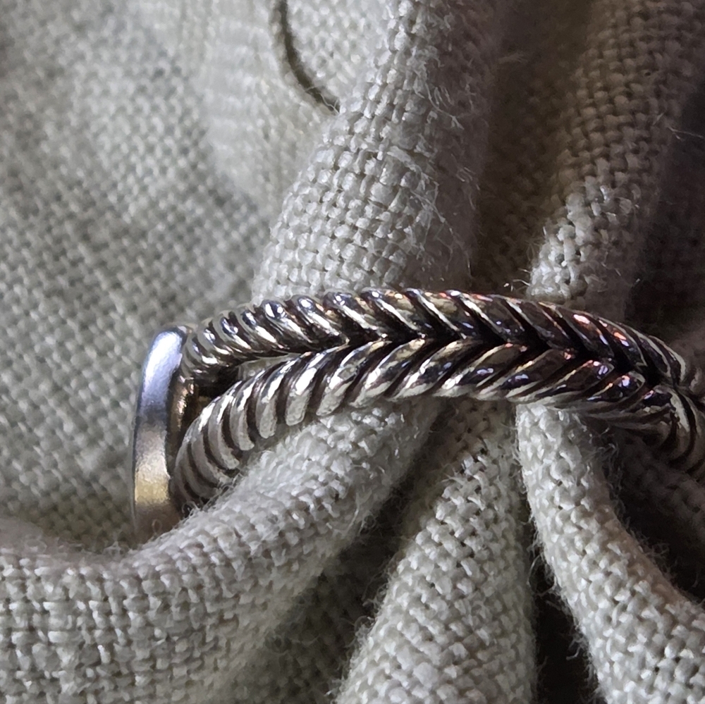 David Yurman Petite Albion Ring in Prasiolite & Diamonds, SS, Size 5.5 - Picture 6 of 13